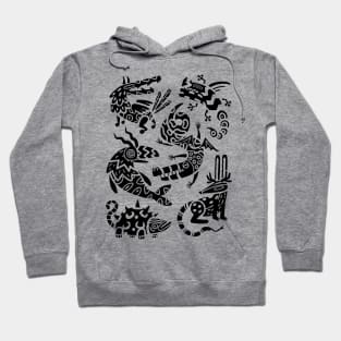 Black and White Alebrijes Hoodie